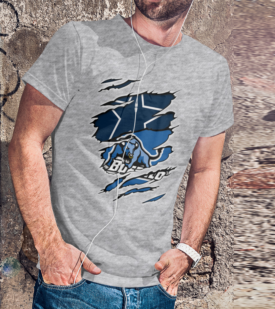 Cowboys Buffalo Bulls Star Claw Marks T-Shirt