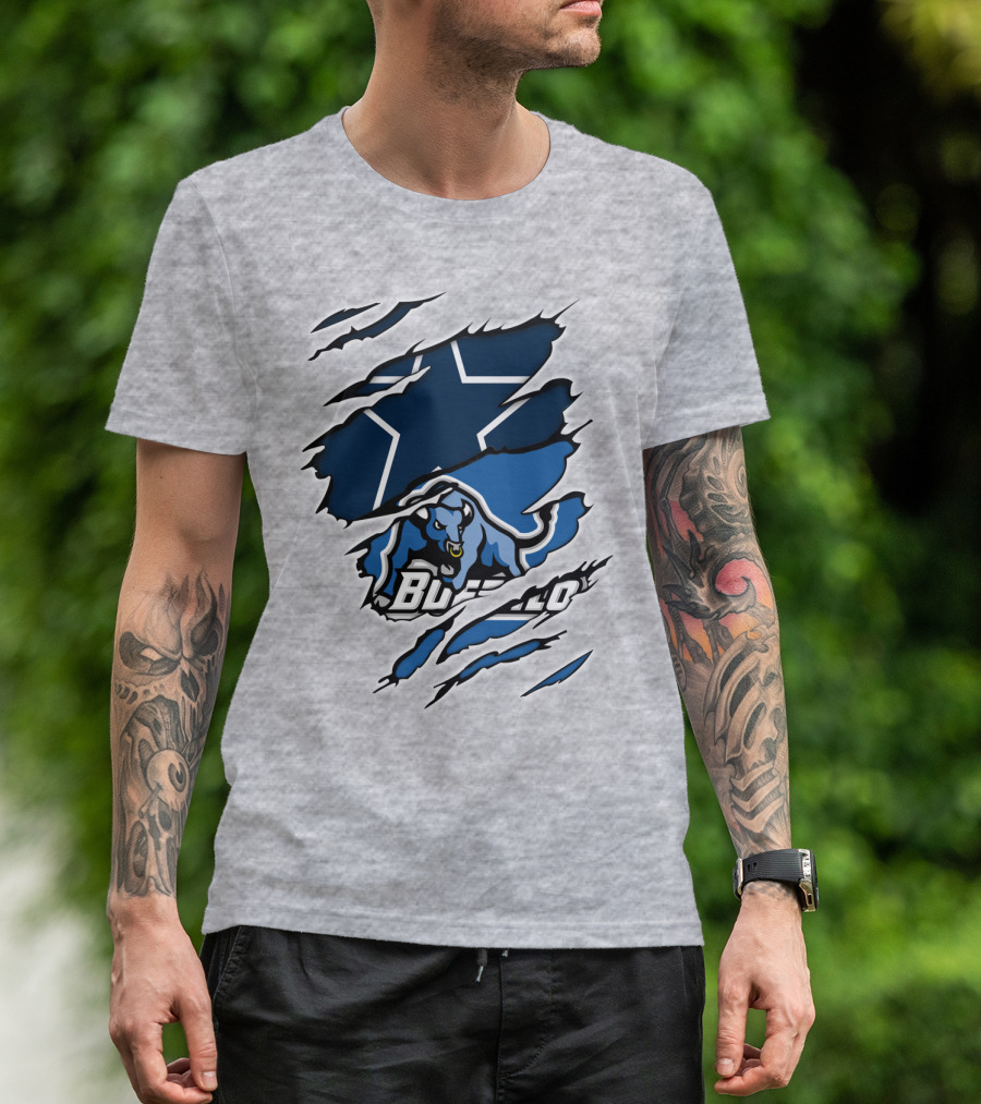 Cowboys Buffalo Bulls Star Claw Marks T-Shirt