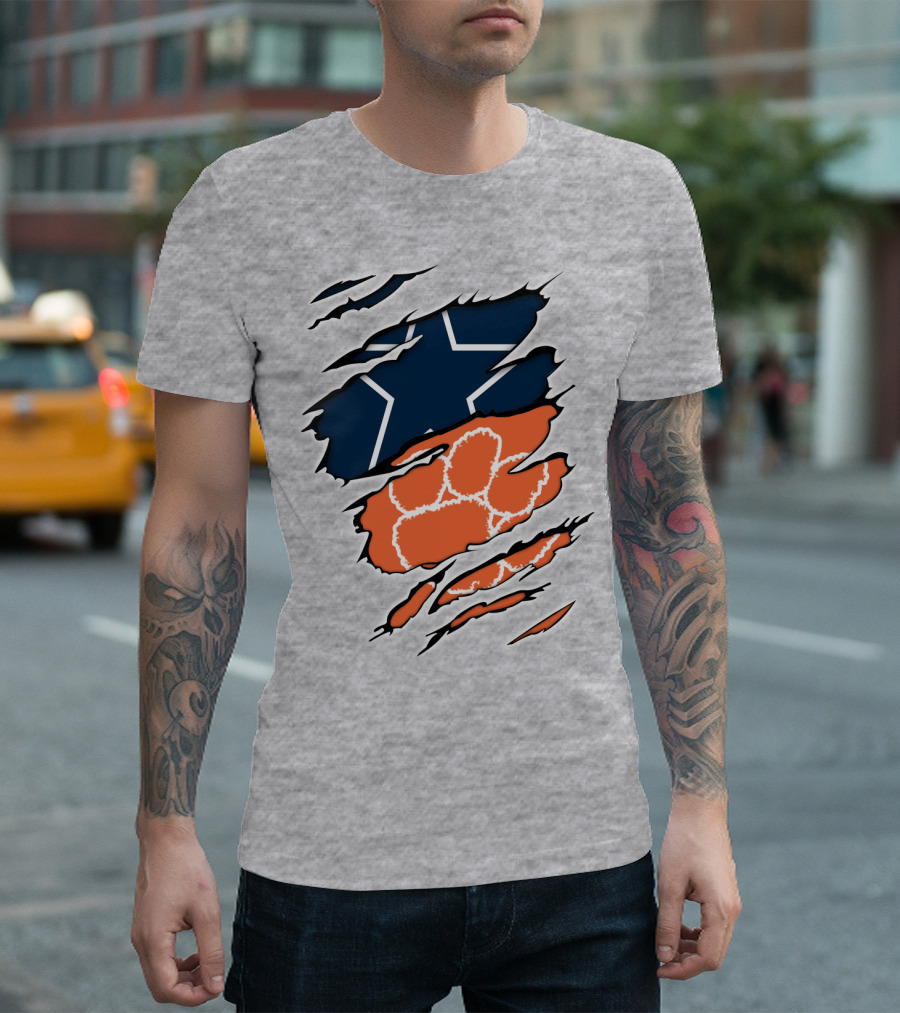 Cowboys Clemson Paw Print Dual T-Shirt