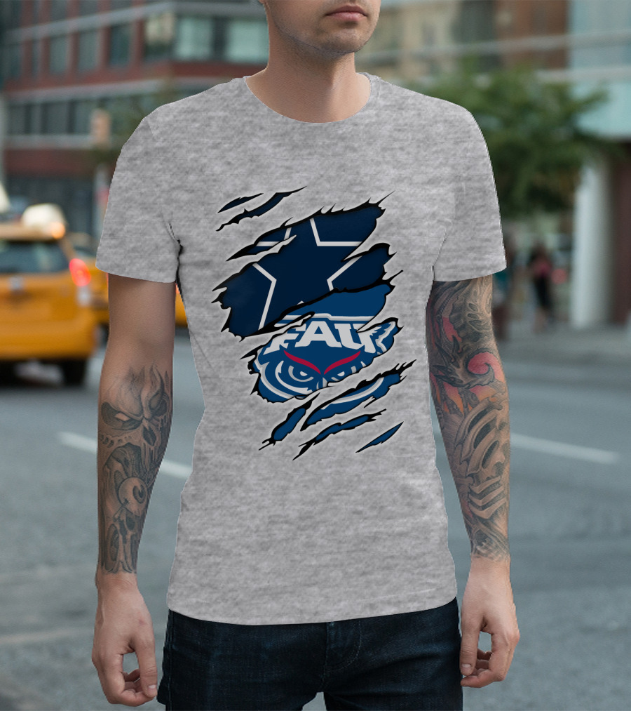 Cowboys Atlantic FAU Owls Star Claw T-Shirt