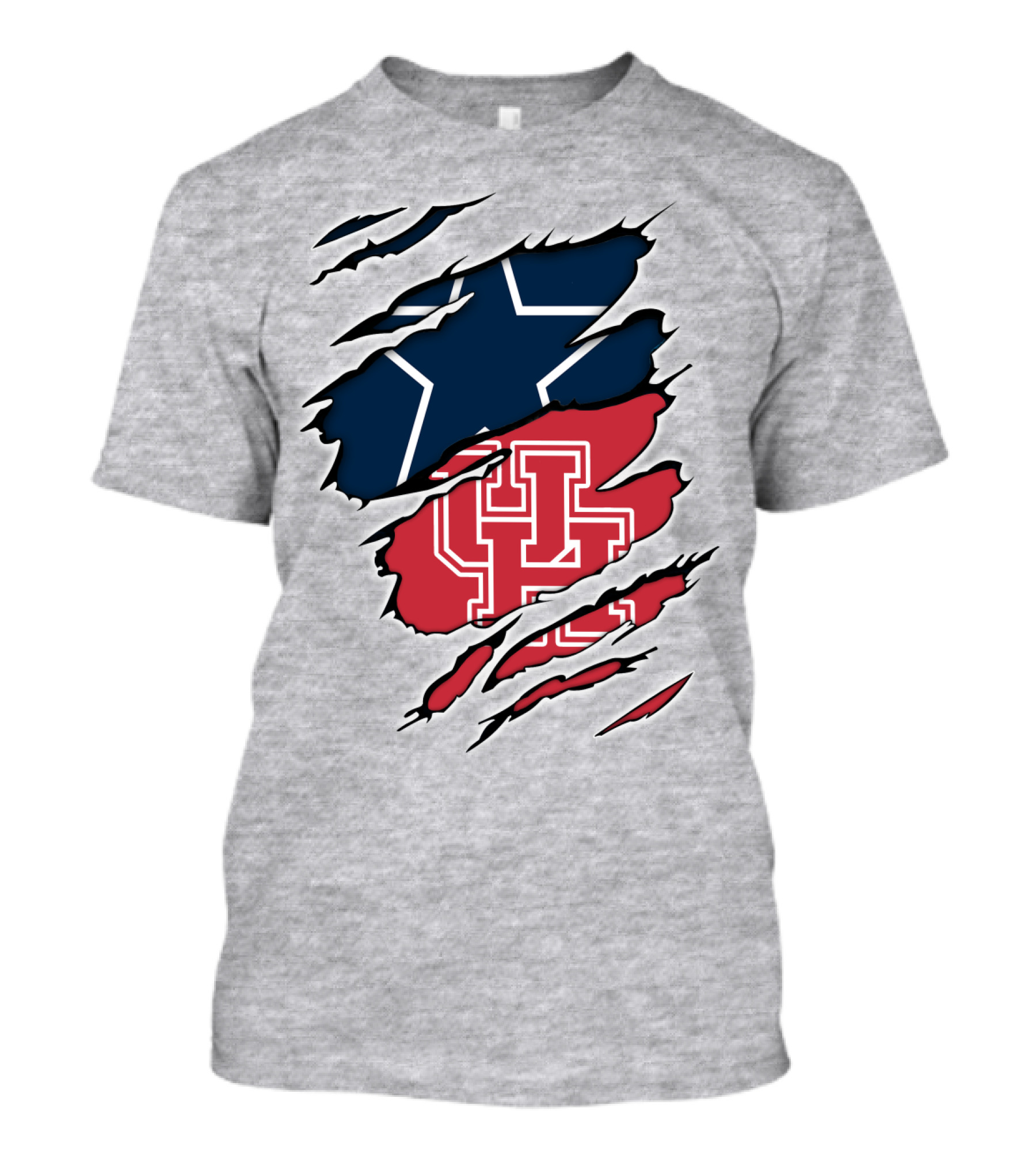 Texas Star Houston Cougars Cowboys Fan Gear T-Shirt