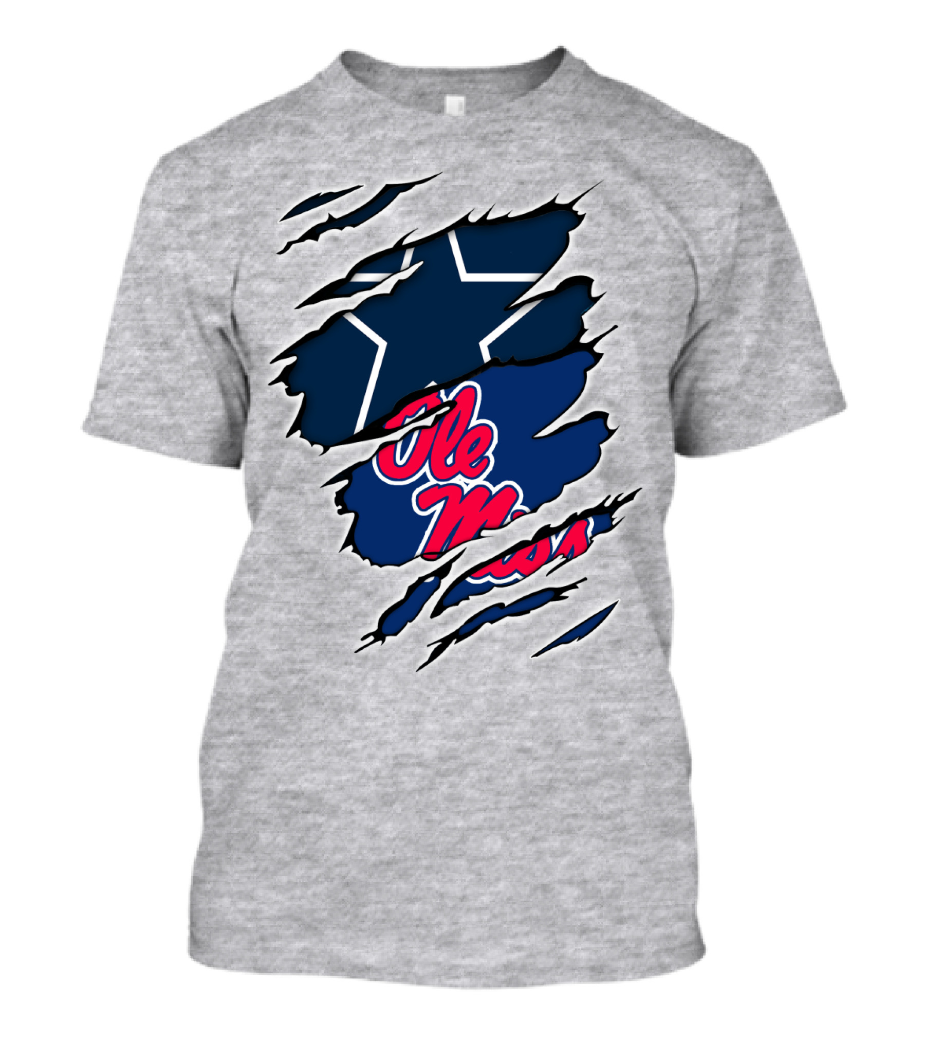 Ole Miss Cowboys Star Distressed T-Shirt