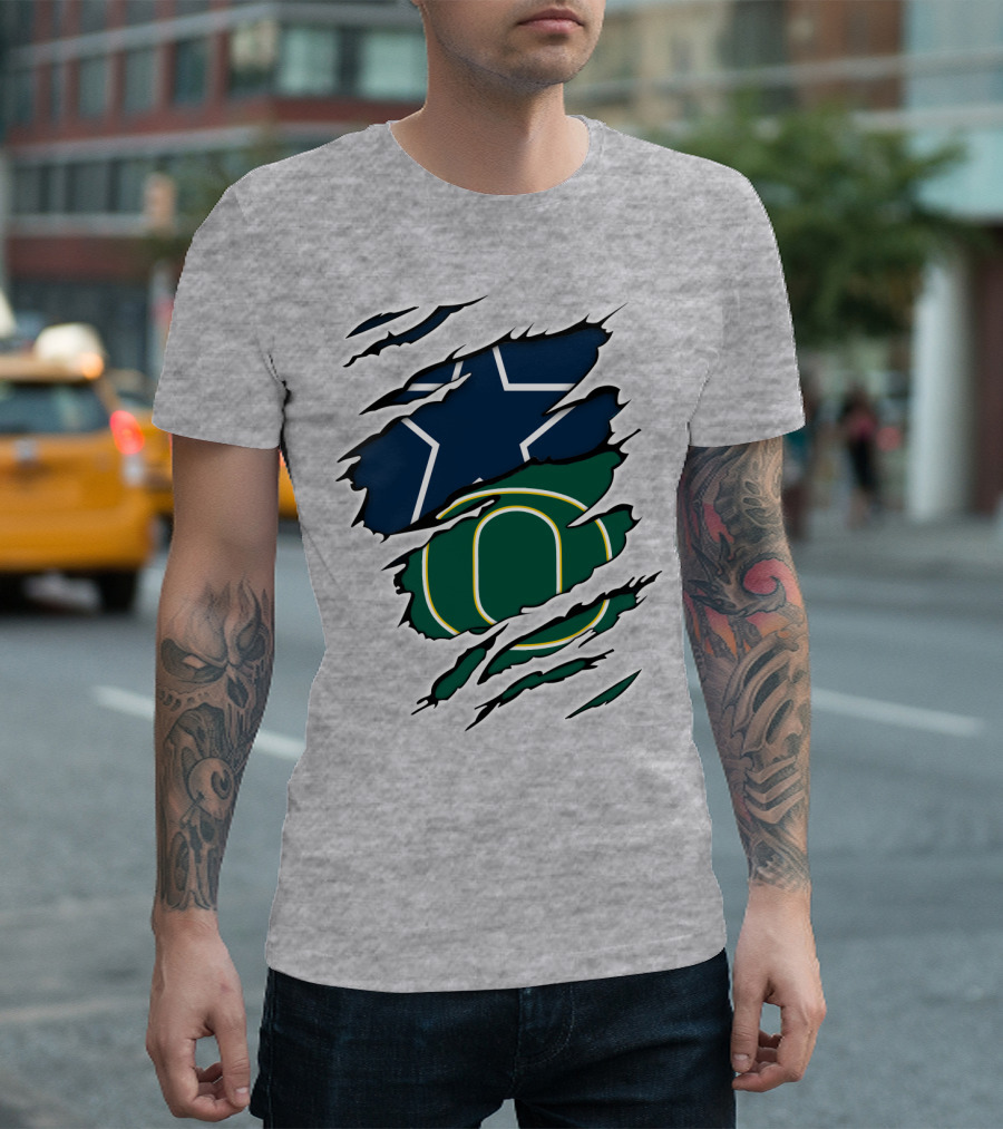 Cowboys Ducks Cowboys Star and O Logo Combination T-Shirt