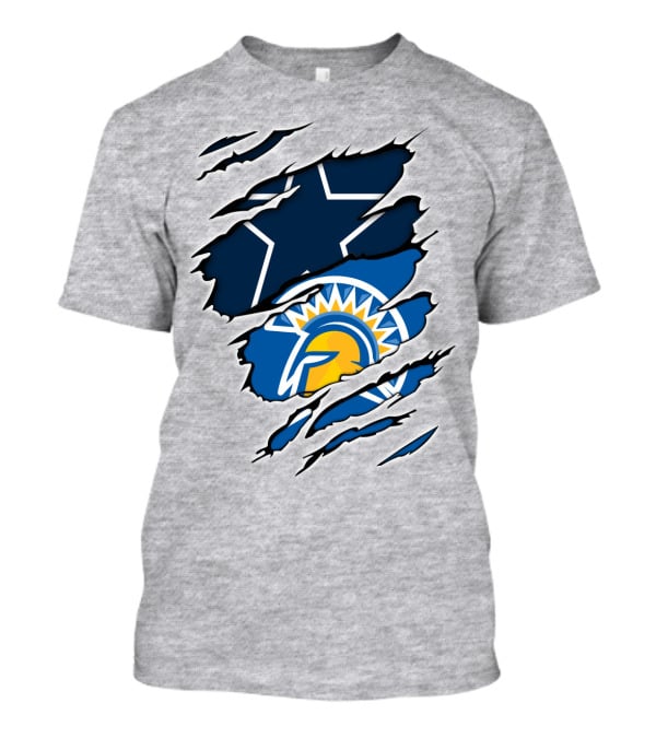 Dallas Cowboys San Jose State Spartans Fan Crossover T-Shirt