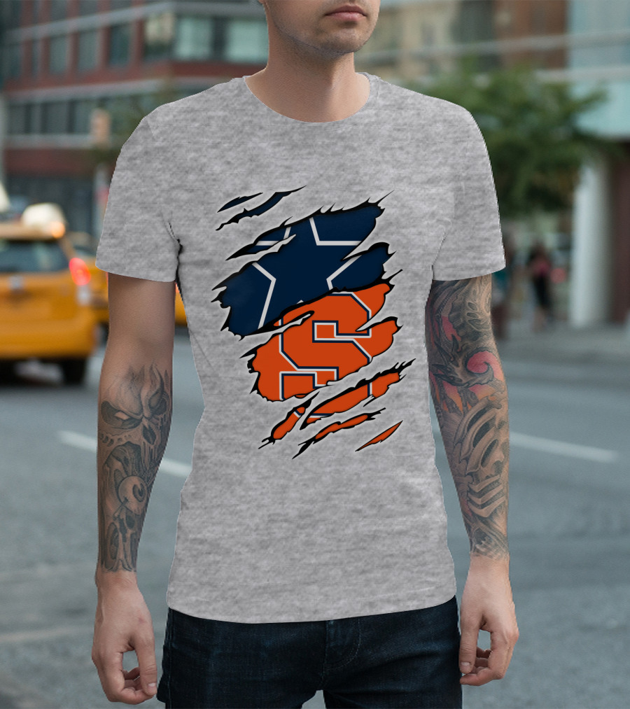 Syracuse Cowboys Star Torn Layers T-Shirt
