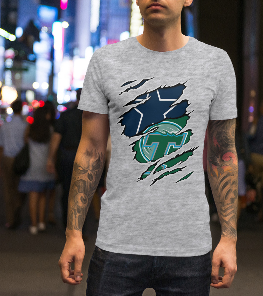 Cowboys Tulane Tornado Waves Star T-Shirt