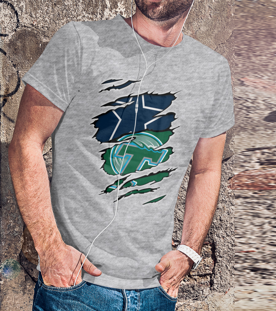 Cowboys Tulane Tornado Waves Star T-Shirt