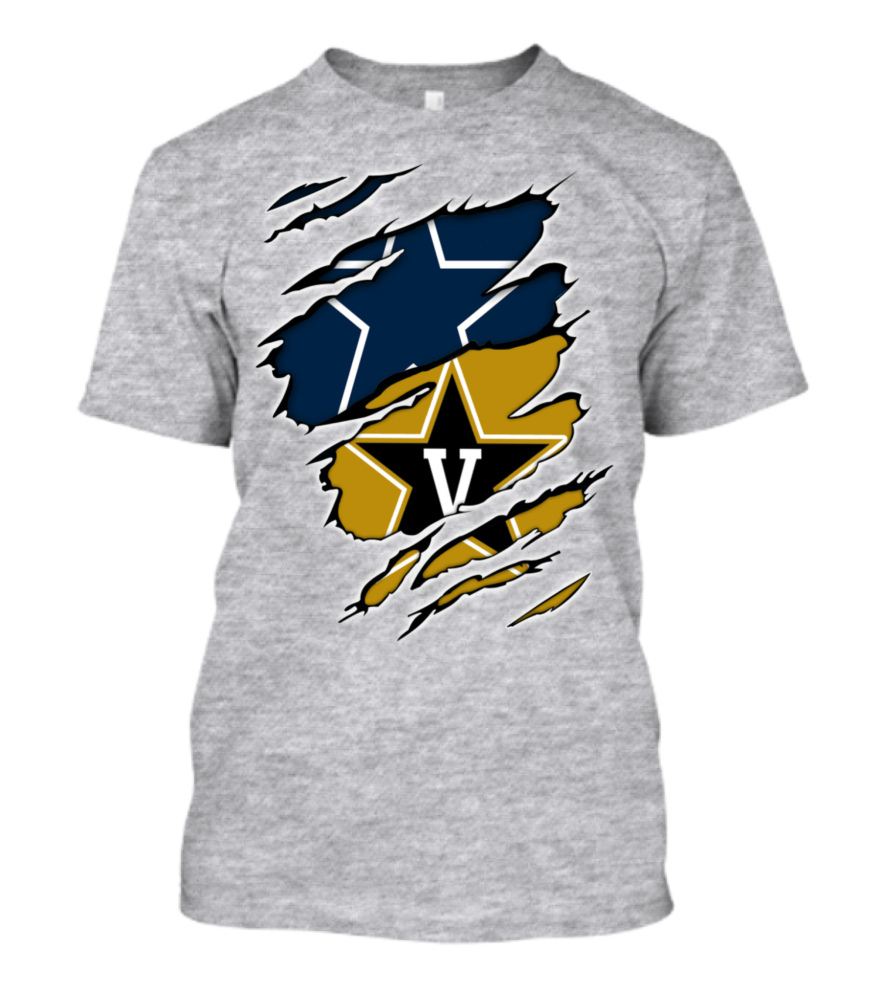 Cowboys Vanderbilt Star Double Logo Tear T-Shirt