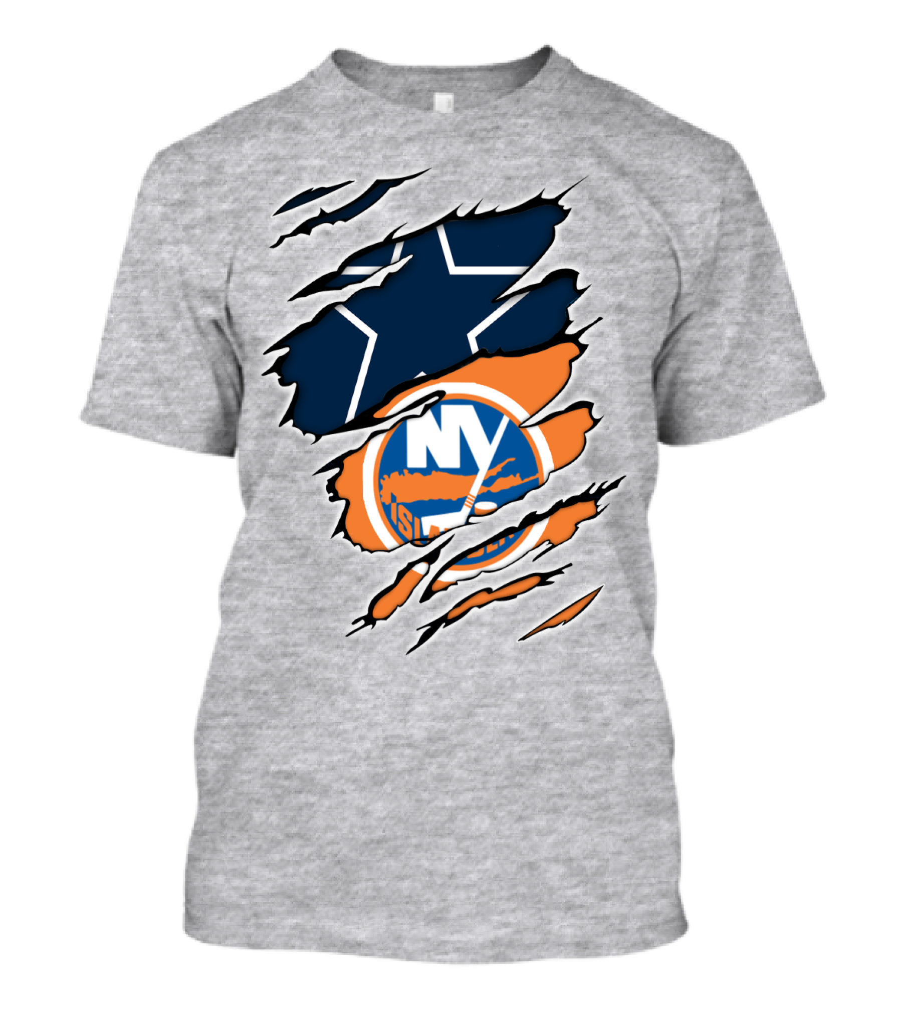 Dallas Cowboys New York Islanders Fan Crossover T-Shirt