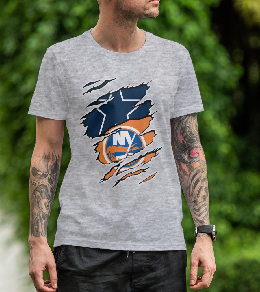 Dallas Cowboys New York Islanders Fan Crossover T-Shirt