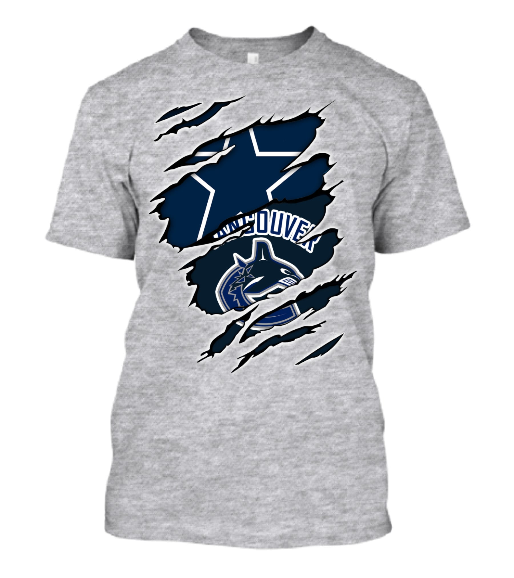 Cowboys Canucks Vancouver Star Claw Marks T-Shirt