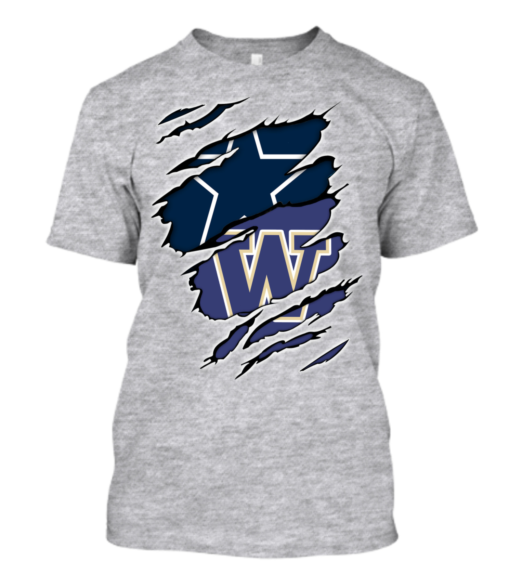 Cowboys Washington Star And W T-Shirt