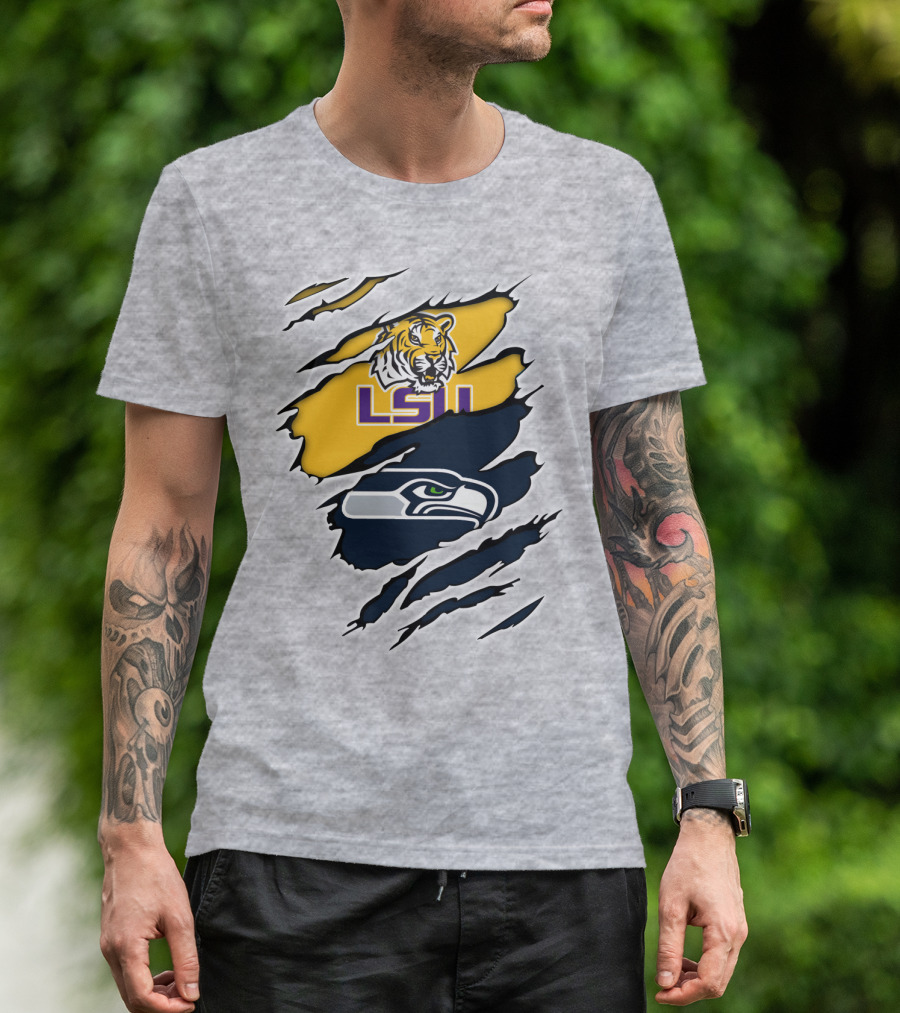 LSU Seahawks Tiger Claw Rips T-Shirt