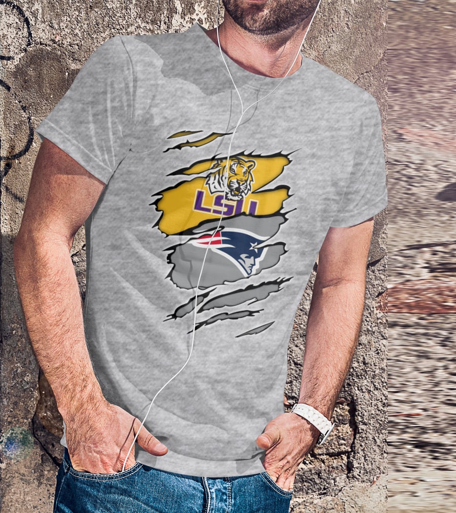 LSU Tigers Patriots Crossover Claw Marks T-Shirt