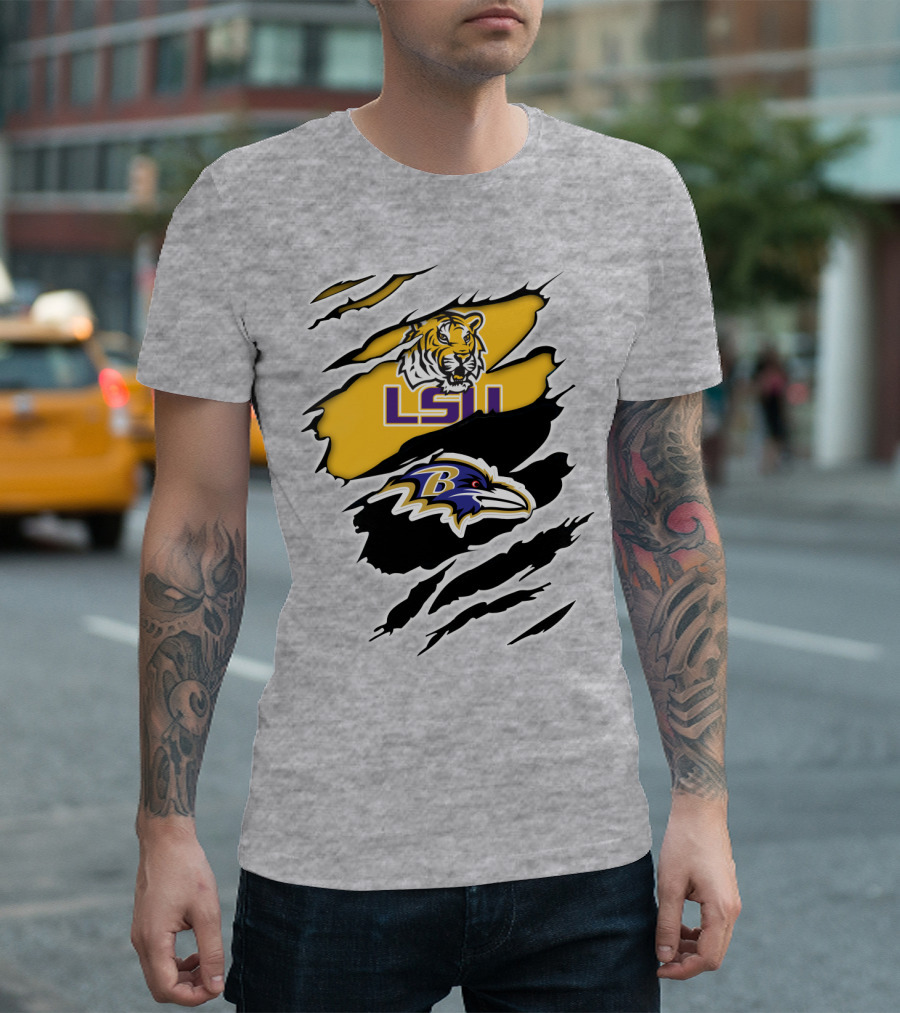 LSU Tigers Baltimore Ravens Claw T-Shirt