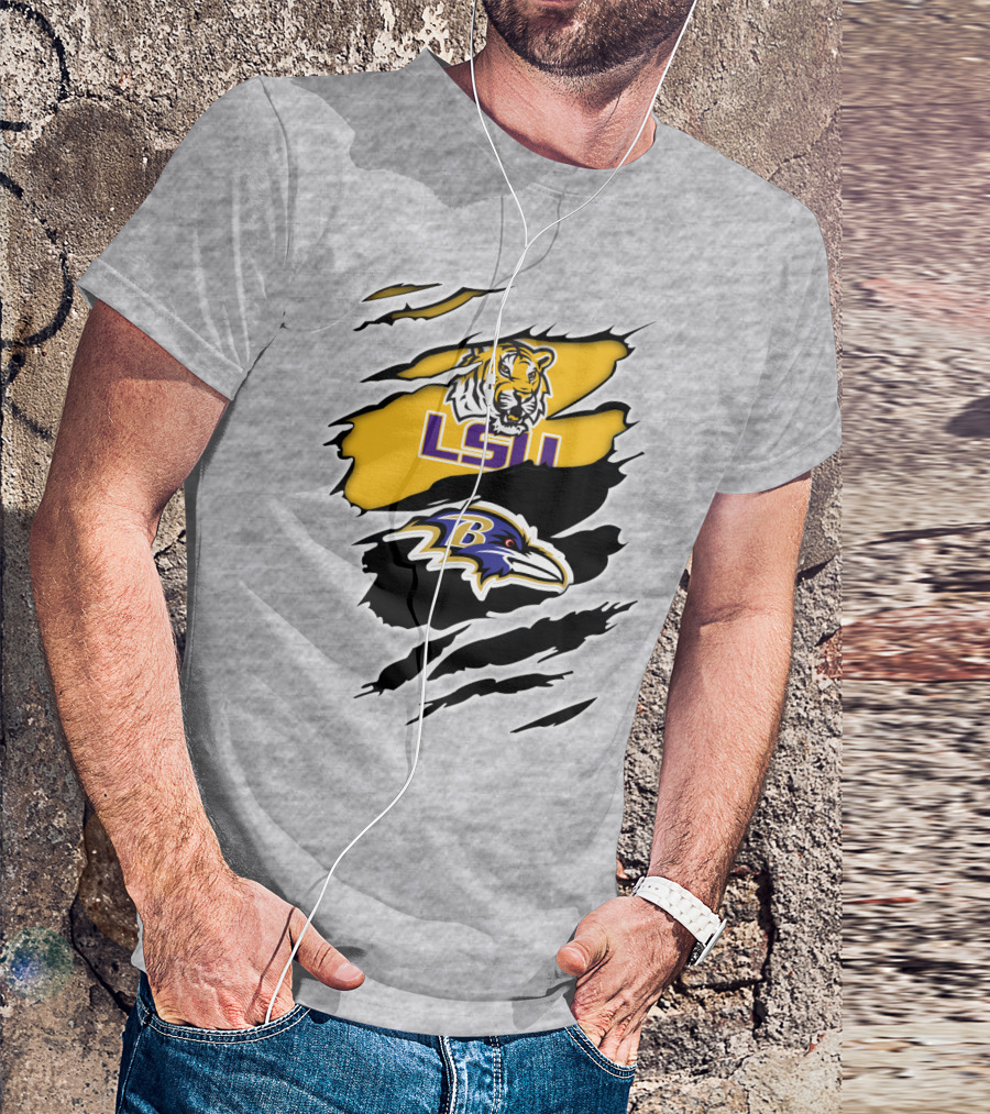 LSU Tigers Baltimore Ravens Claw T-Shirt