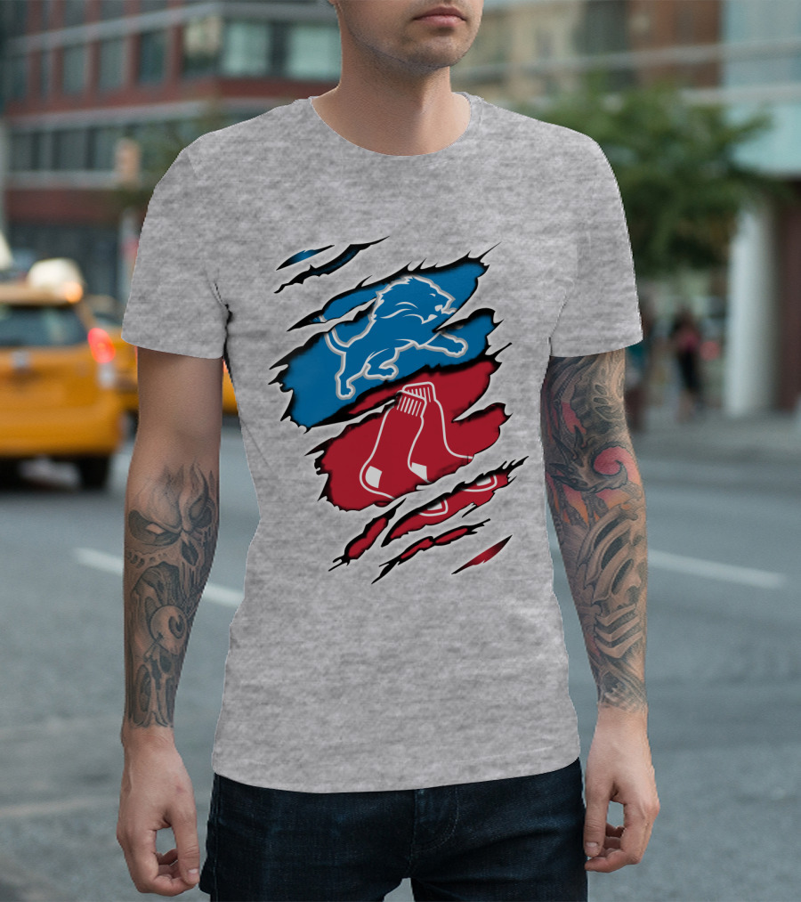 Lions Redsox Sports Crossover T-Shirt