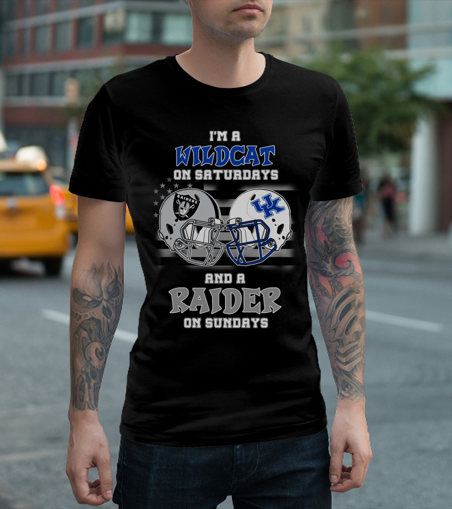 I'm A Wildcat On Saturdays And A Raider On Sundays T-Shirt
