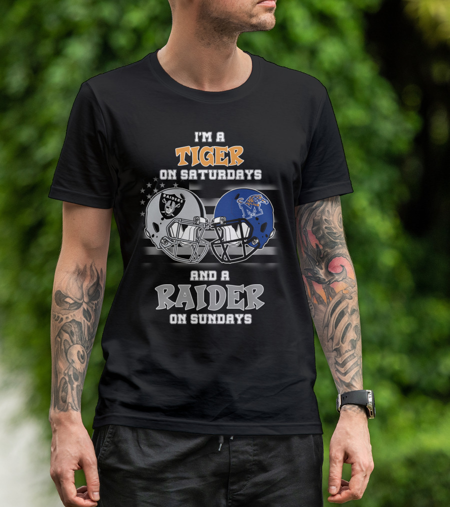 I'm A Tiger On Saturdays And A Raider On Sundays T-Shirt