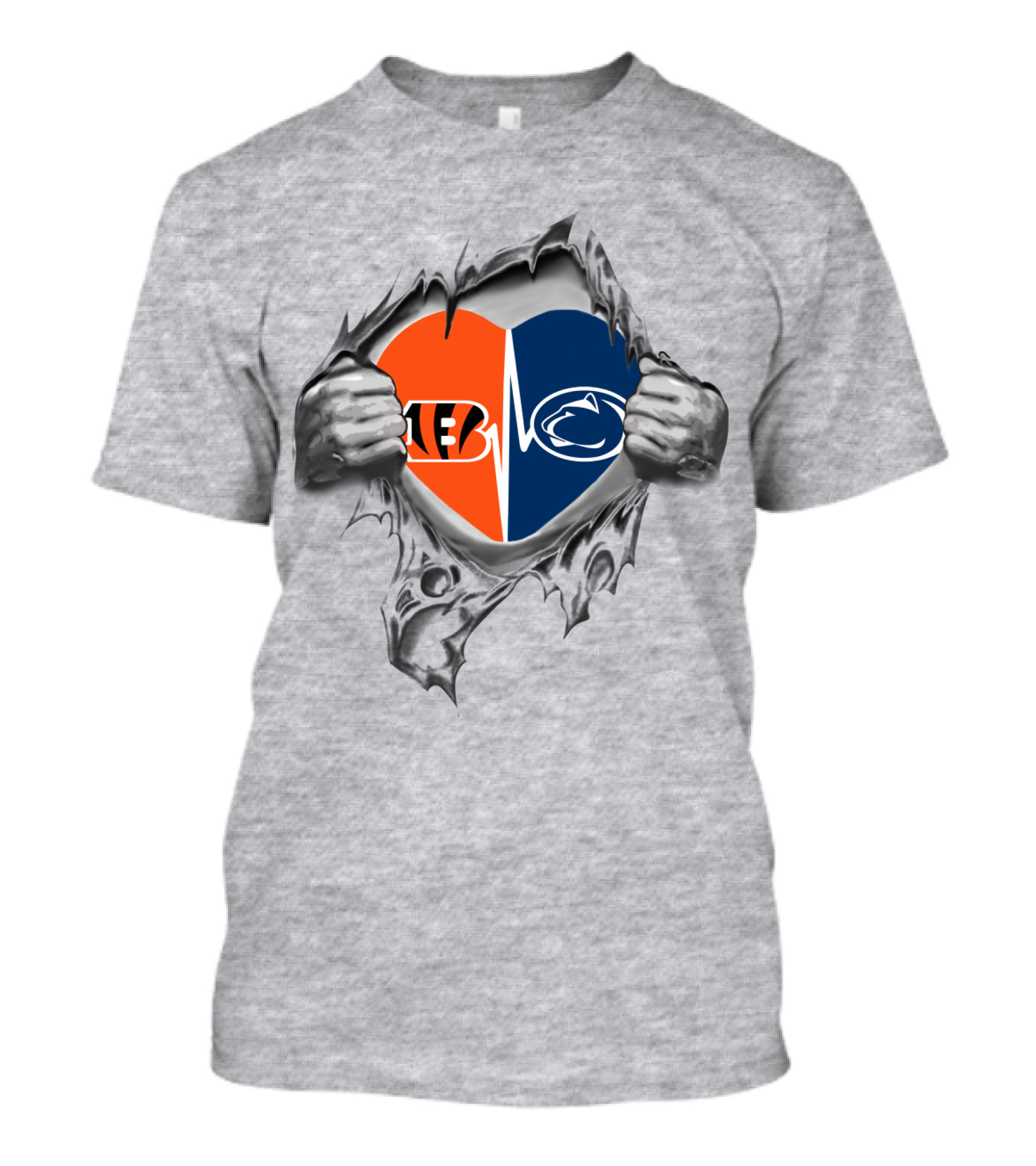 Bengals Penn State Heartbeat Fusion T-Shirt