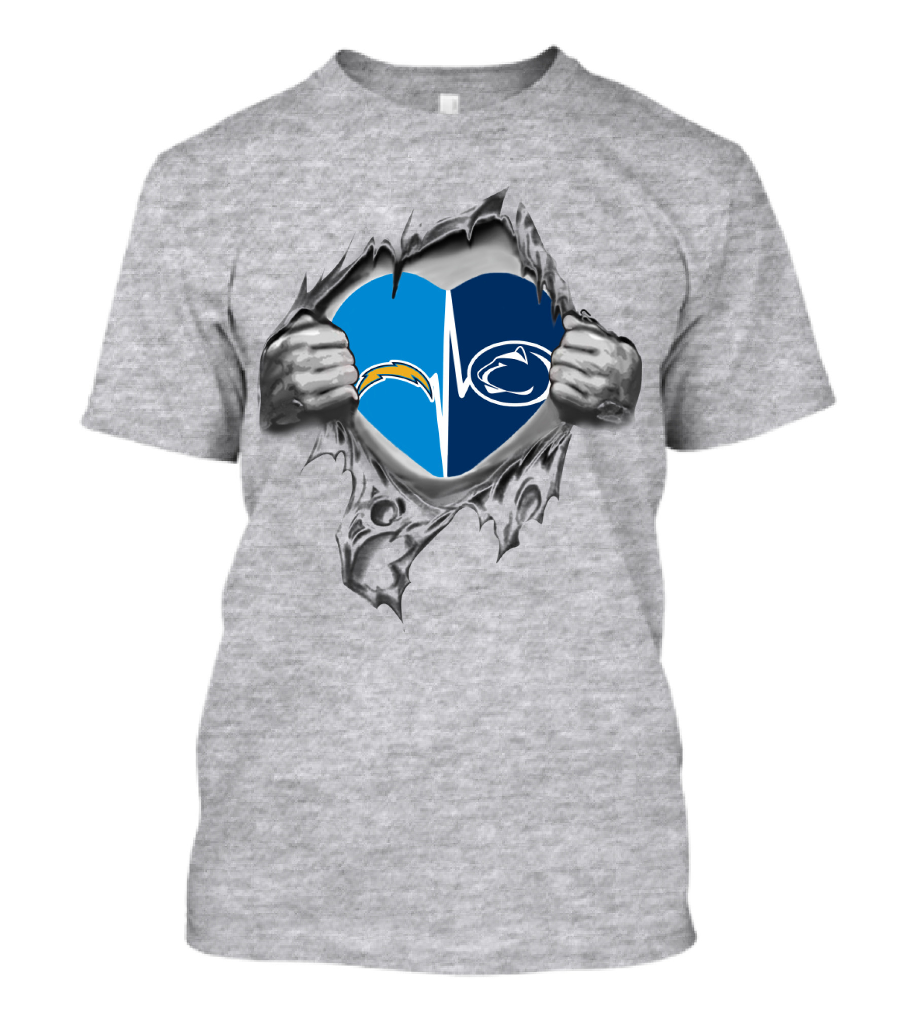 Chargers Penn State Heart T-Shirt