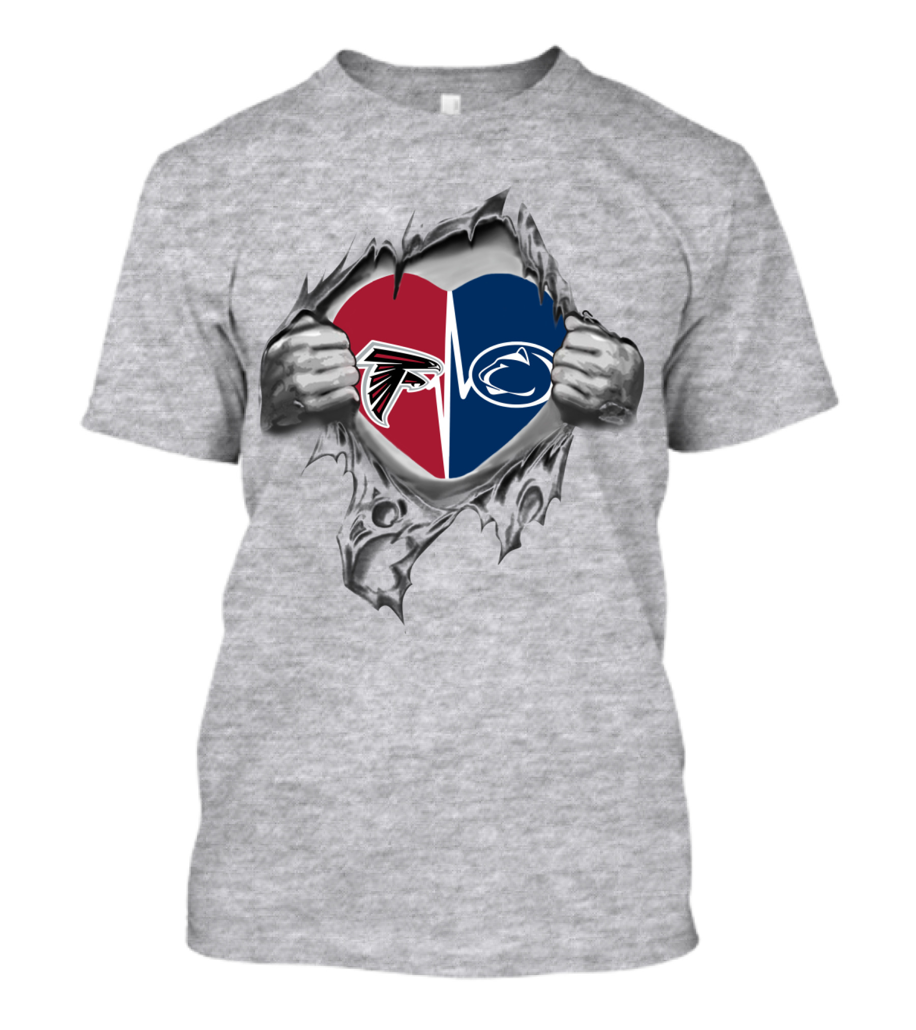 Falcons Penn State Heart Split T-Shirt
