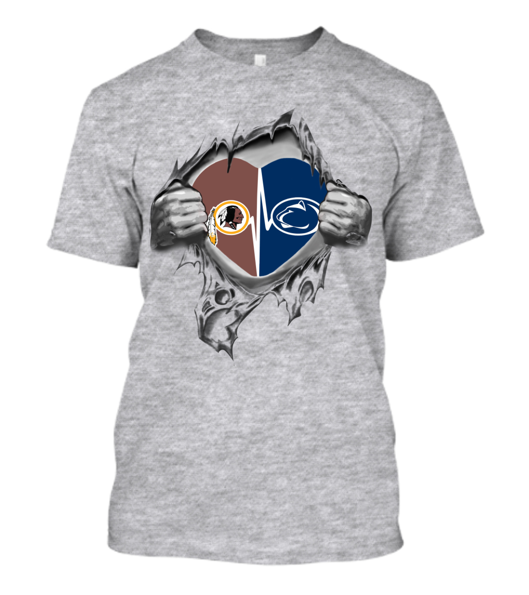 Redskins Penn State Heartbeat Rivalry Fan Pride T-Shirt