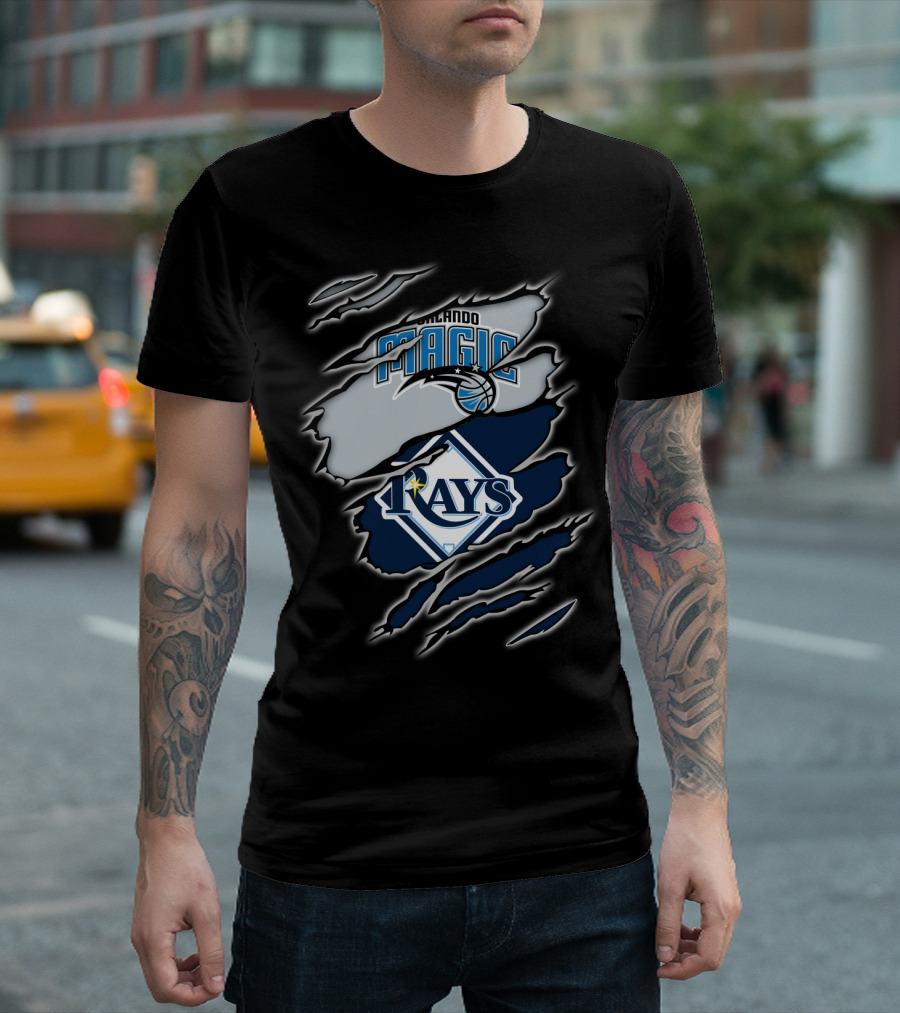 Orlando Magic Tampa Bay Rays Collaboration T-Shirt