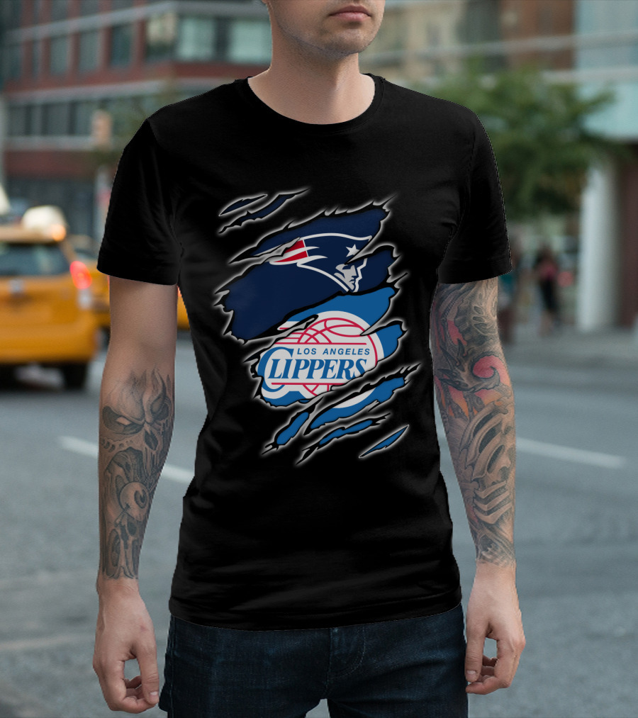 New England Patriots Los Angeles Clippers Crossover T-Shirt