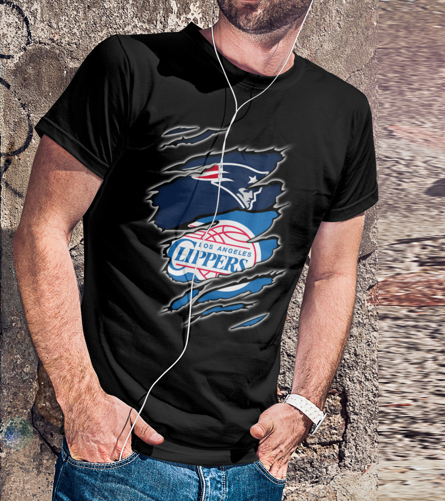 New England Patriots Los Angeles Clippers Crossover T-Shirt