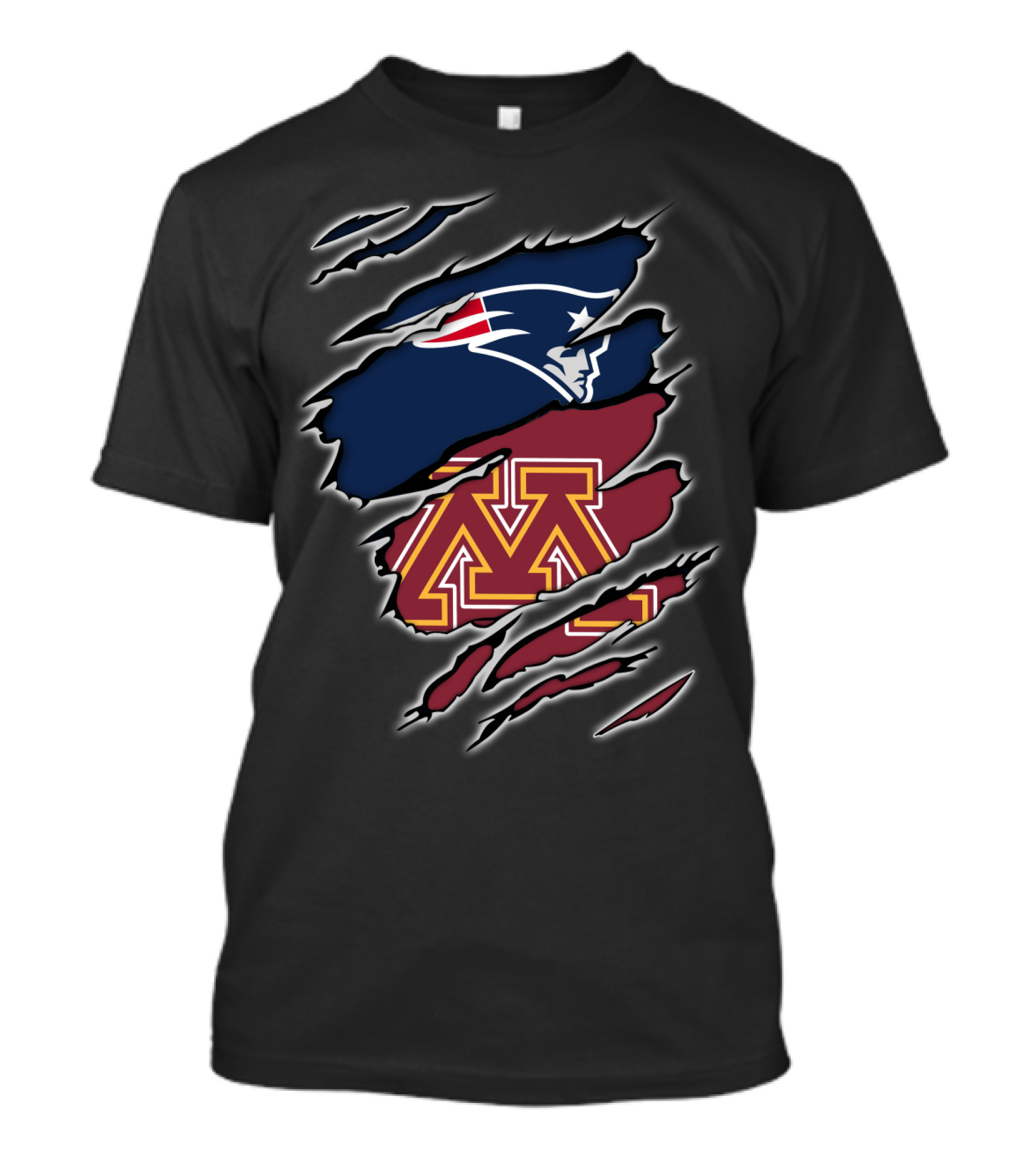 New England Patriots Minnesota Golden Gophers Crossover T-Shirt