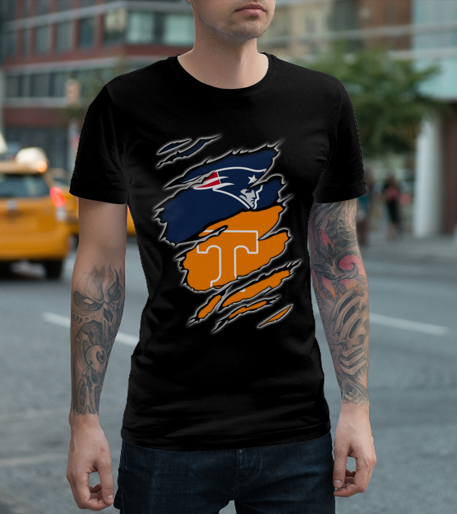 Patriots New England Tennessee Volunteers Split T-Shirt