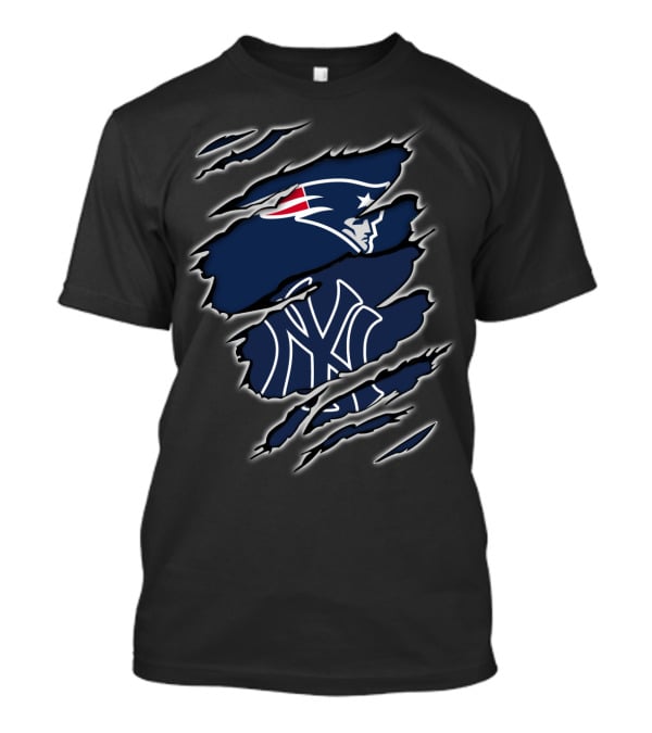 Patriots And Yankees Logo Fusion T-Shirt