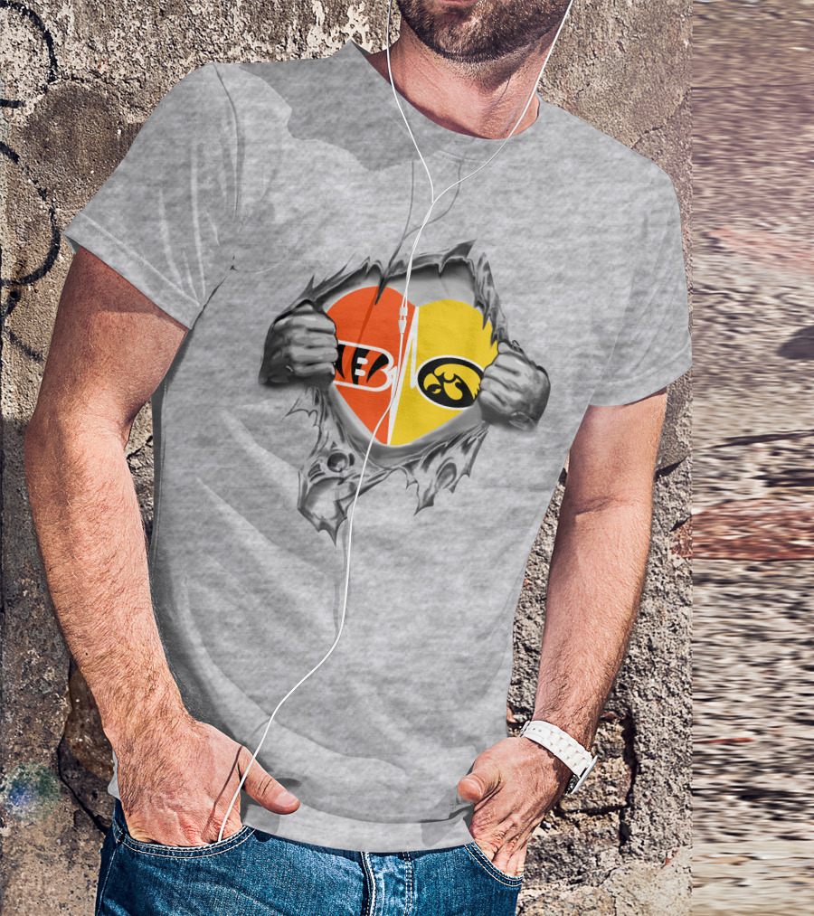 Hawkeyes Bengals Heartbeat T-Shirt