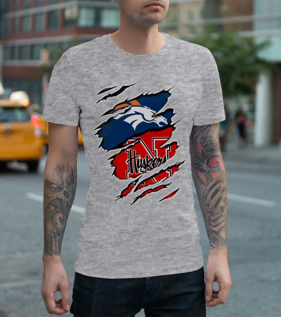 Broncos Huskers Broncos Huskers T-Shirt