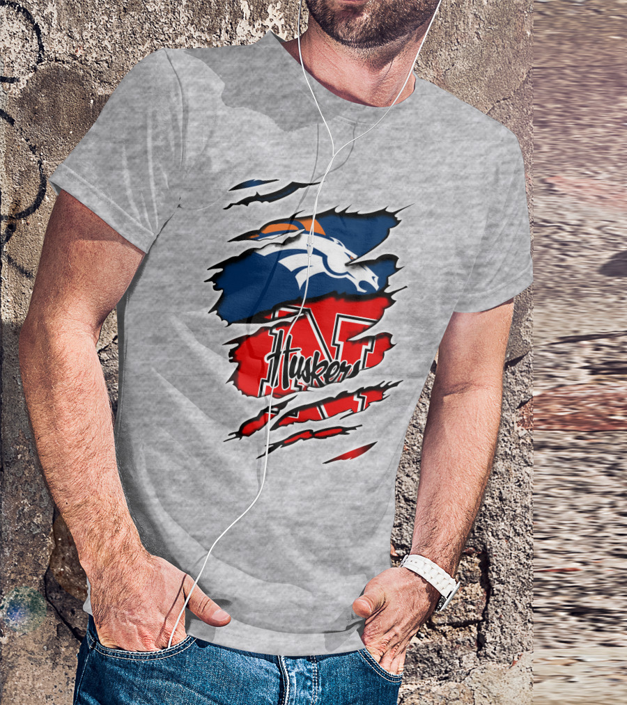 Broncos Huskers Broncos Huskers T-Shirt