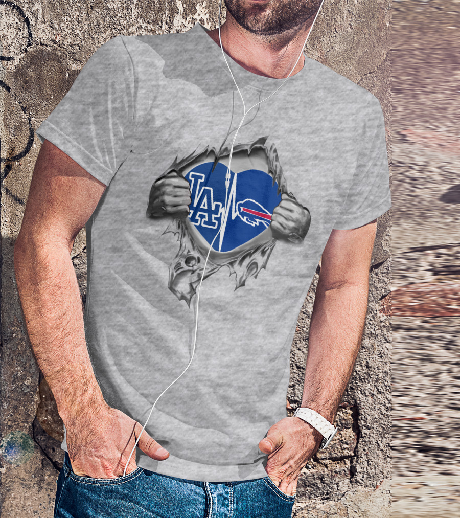 Bills Dodgers LA Heartbeat T-Shirt