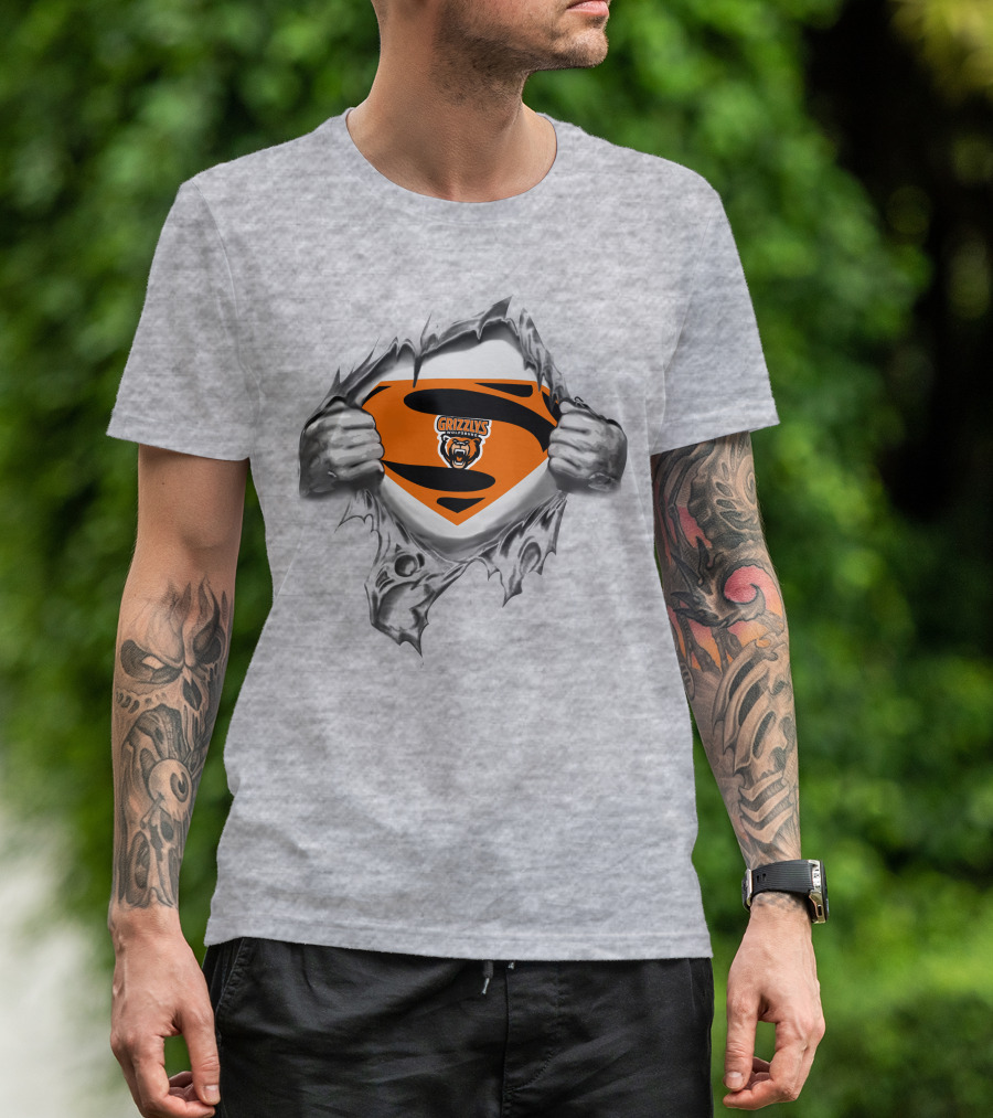 Grizzlys Wolfsburg Superman Logo Tear T-Shirt