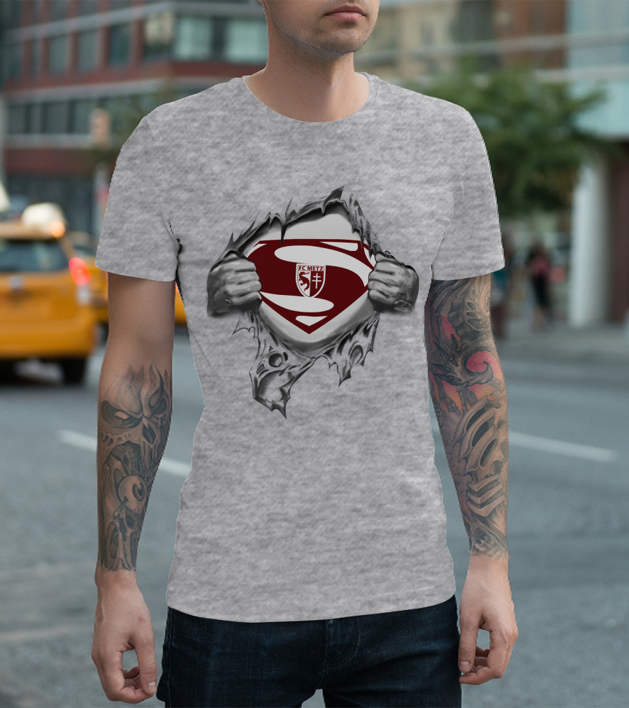 FC Metz Superman Crest Reveal T-Shirt