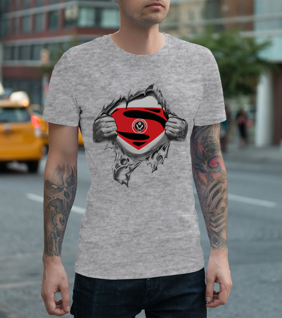 PL Sheffield United Superman Emblem Burst T-Shirt