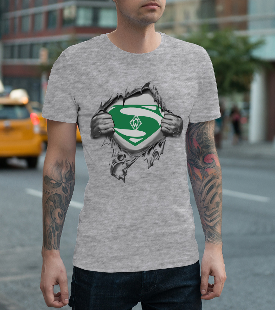 DFL SV Werder Bremen Superman Logo Rip T-Shirt