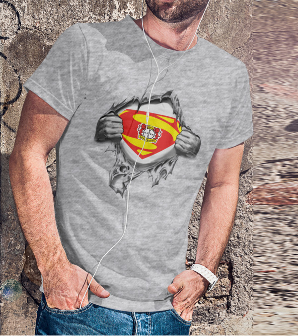 Superman Bayer 04 Leverkusen DFL Logo Tear T-Shirt