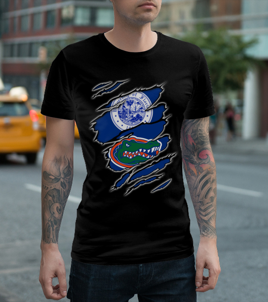 University of Florida Gators Logo with New York Seal T-Shirt