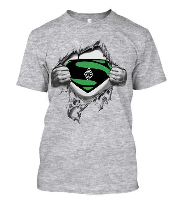 Borussia Monchengladbach B Logo Superman Crest Reveal Iconic Heroic T-Shirt