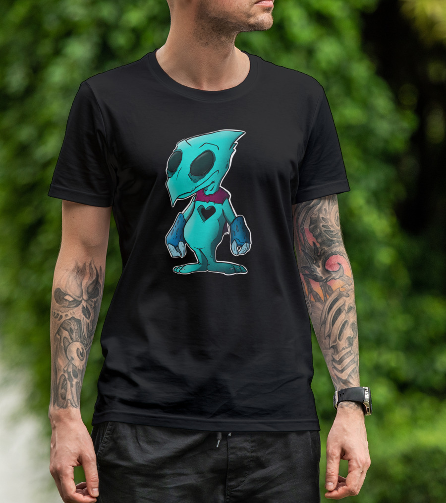 Heartless Kingdom Hearts Blue Creature With Heart T-Shirt