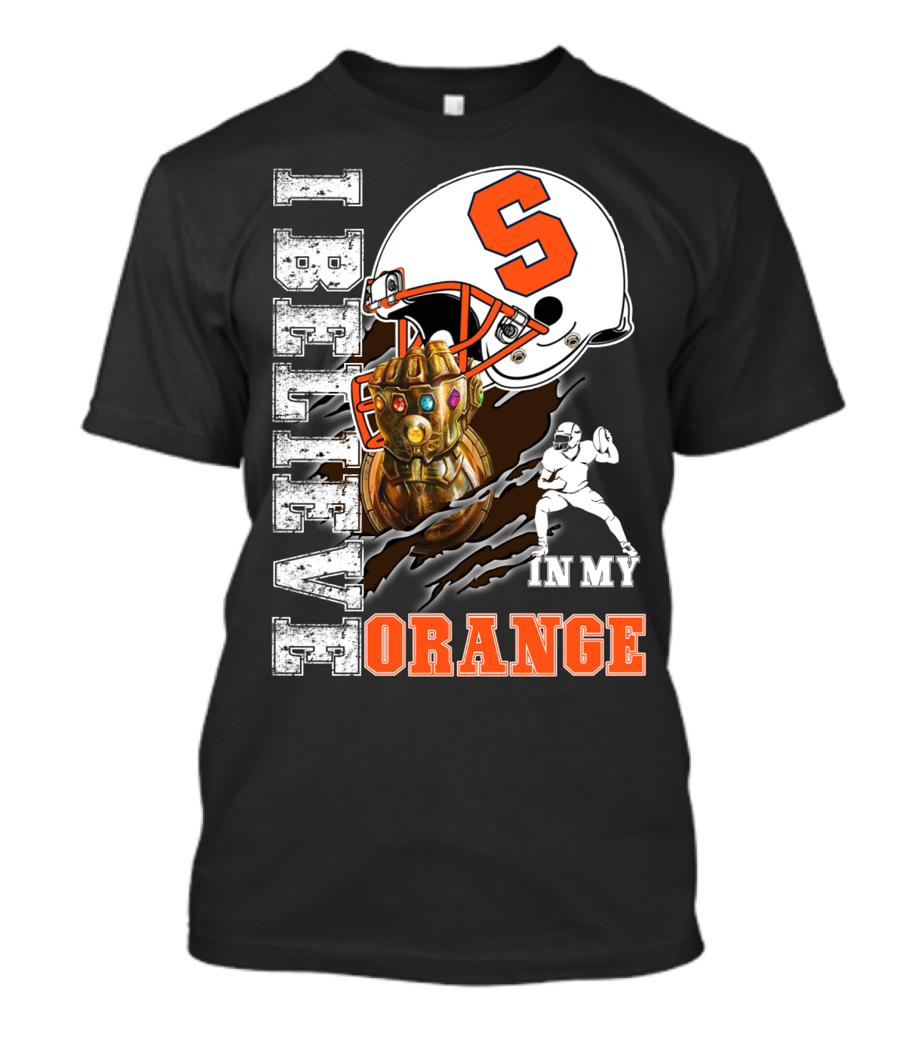 I Believe In My Orange Infinity Gauntlet Football S Helmet Fan T-Shirt
