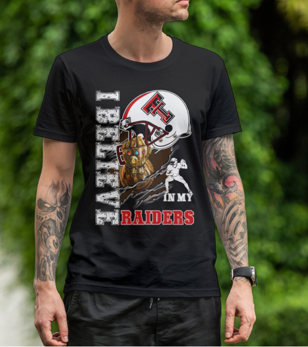 I Believe In My Raiders Infinity Gauntlet Football Helmet T-Shirt