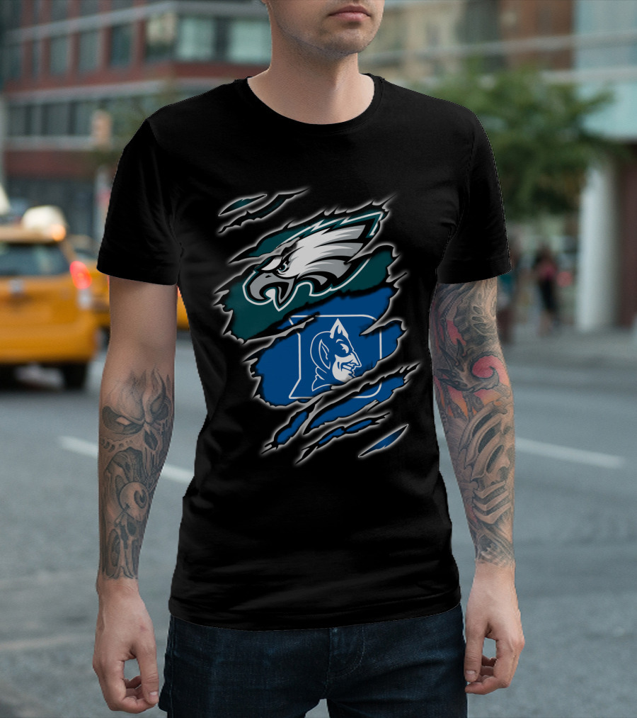 Philadelphia Eagles Duke Blue Devils Fan T-Shirt
