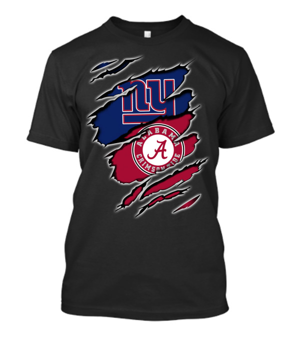 New York Giants Alabama Crimson Tide Fan Crossover T-Shirt