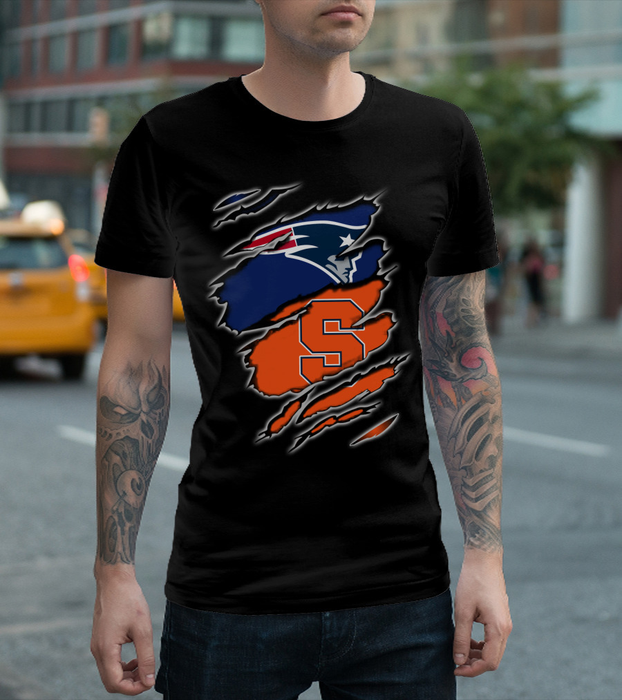 Patriots Syracuse Football Fan Logo Crossover T-Shirt